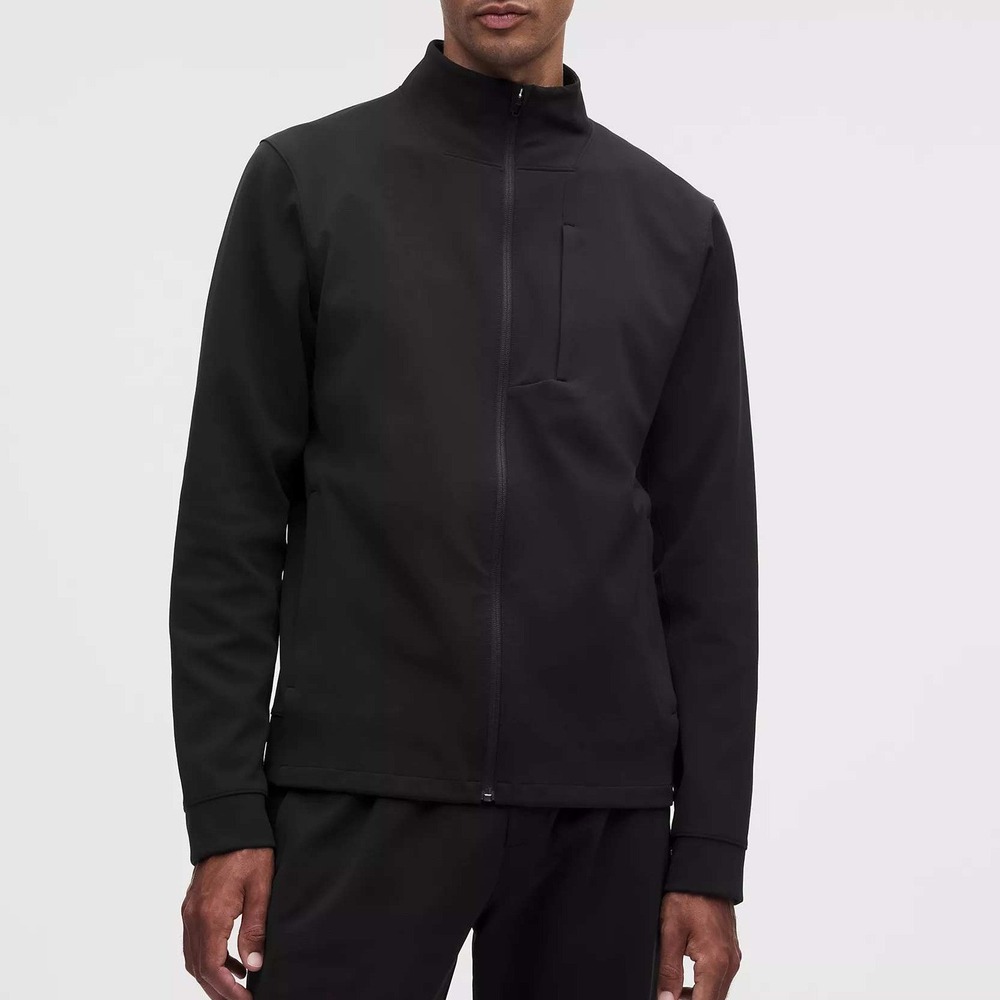 NEW Lululemon Black Sojourn Track Jacket Full Zip Athleisure Size Medium